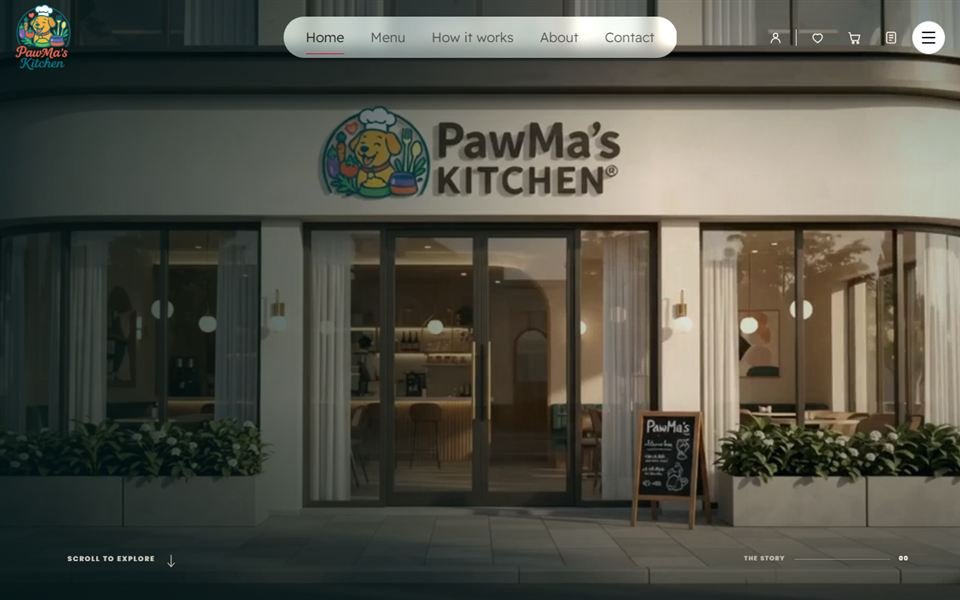 Pawma's Kitchen food ordering website