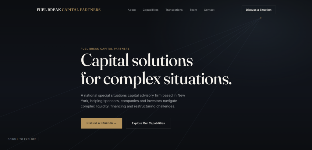 Fuel Break Capital Partners website design preview